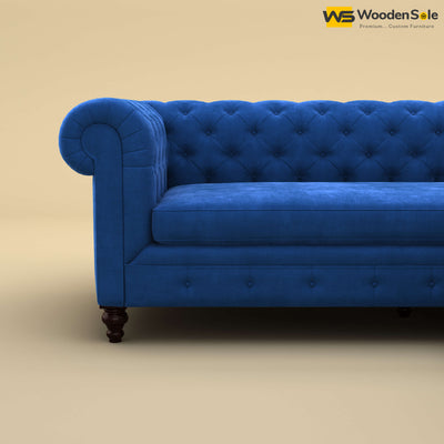 Maharaja Corner Sofa (Velvet, Royal Blue)