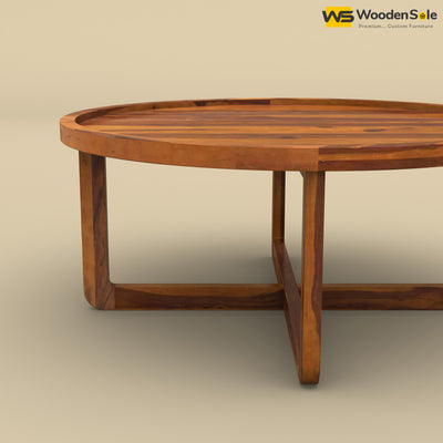 Dom Round Coffee Table (Honey Finish)