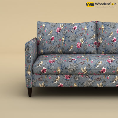 Citron 3 Seater Fabric Sofa (Cotton, Floral Printed)