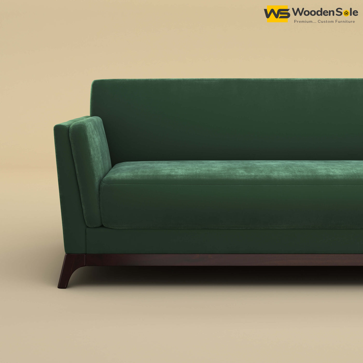 Bruno 3 Seater Sofa (Velvet, Forest Green)