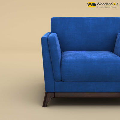 Bruno 1 Seater Sofa (Velvet, Royal Blue)