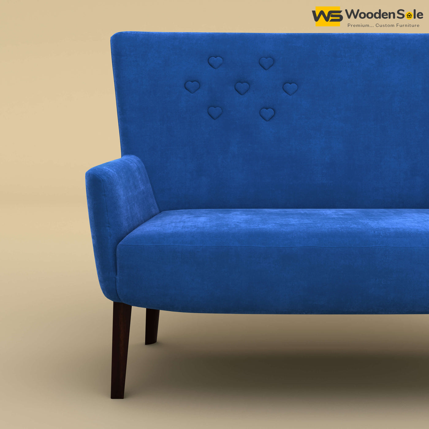 Dil Loveseat (Velvet, Royal Blue)