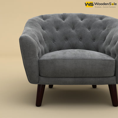Verona Lounge Chair (Velvet, Charcoal Gray)