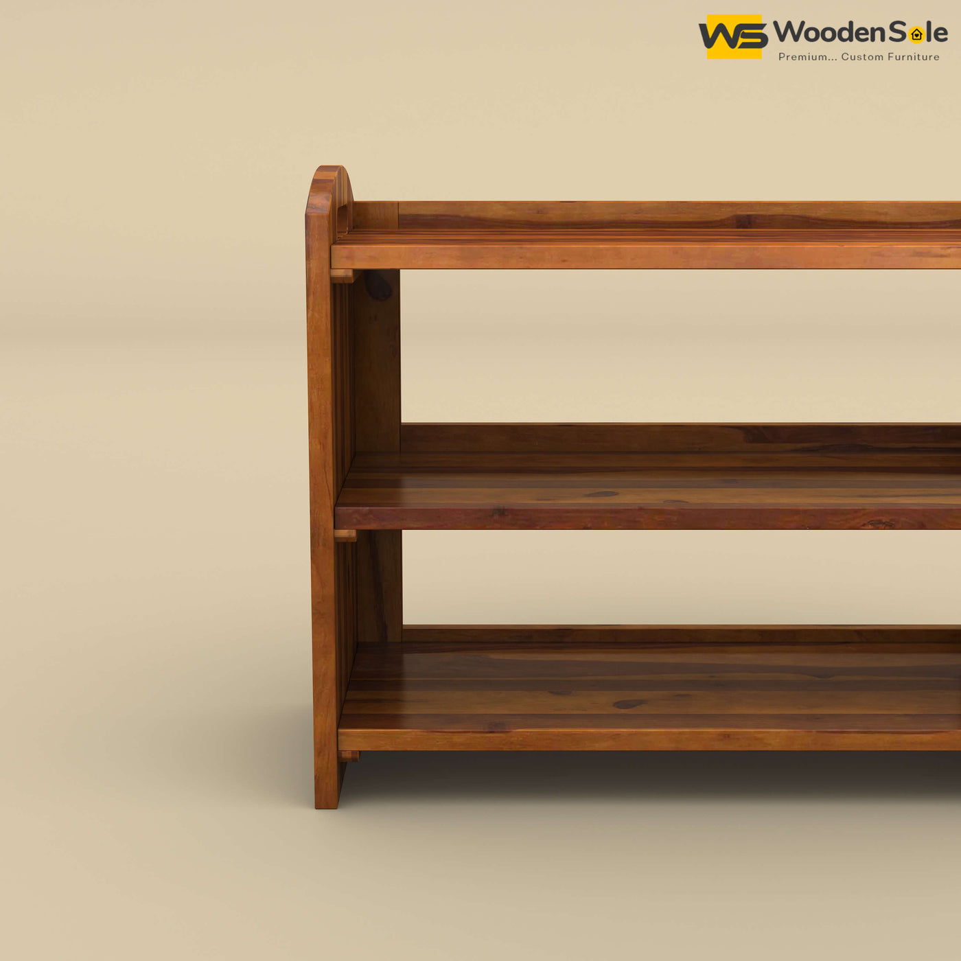 Strip Shoe Rack (Honey Finish)