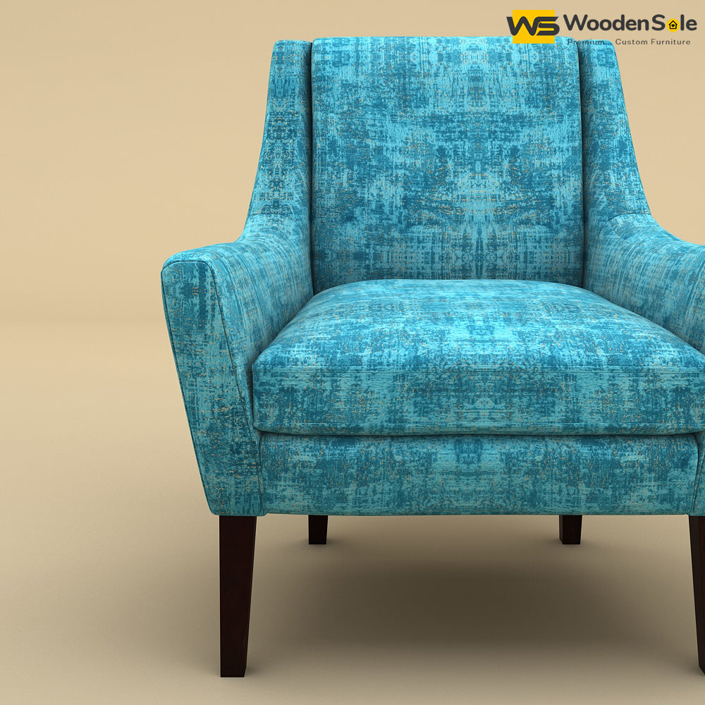 Oscar Lounge Chair (Cotton, Teal Blue)