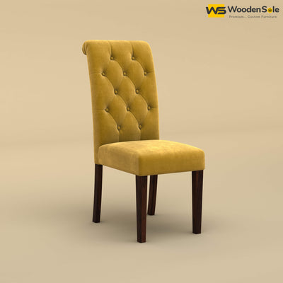 Elliot Dining Chair (Velvet, Mustard Yellow)