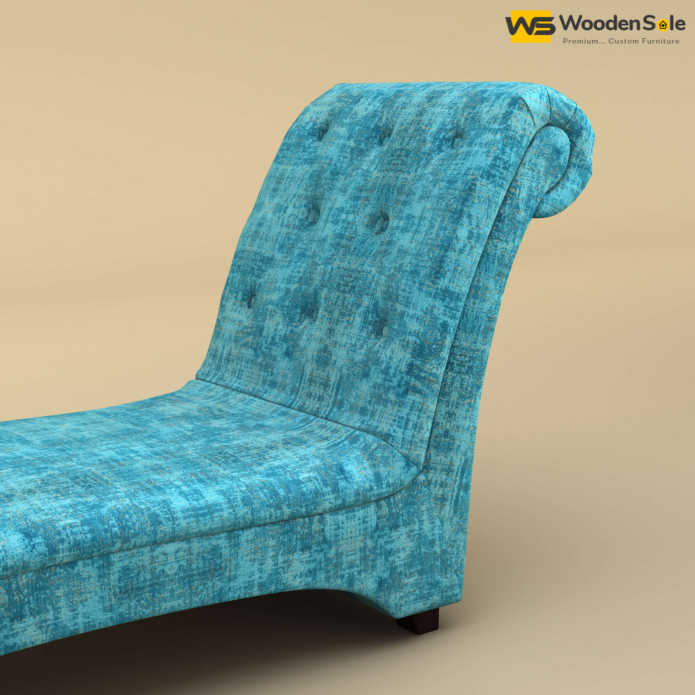 Turkish Chaise Lounge (Cotton, Teal Blue)