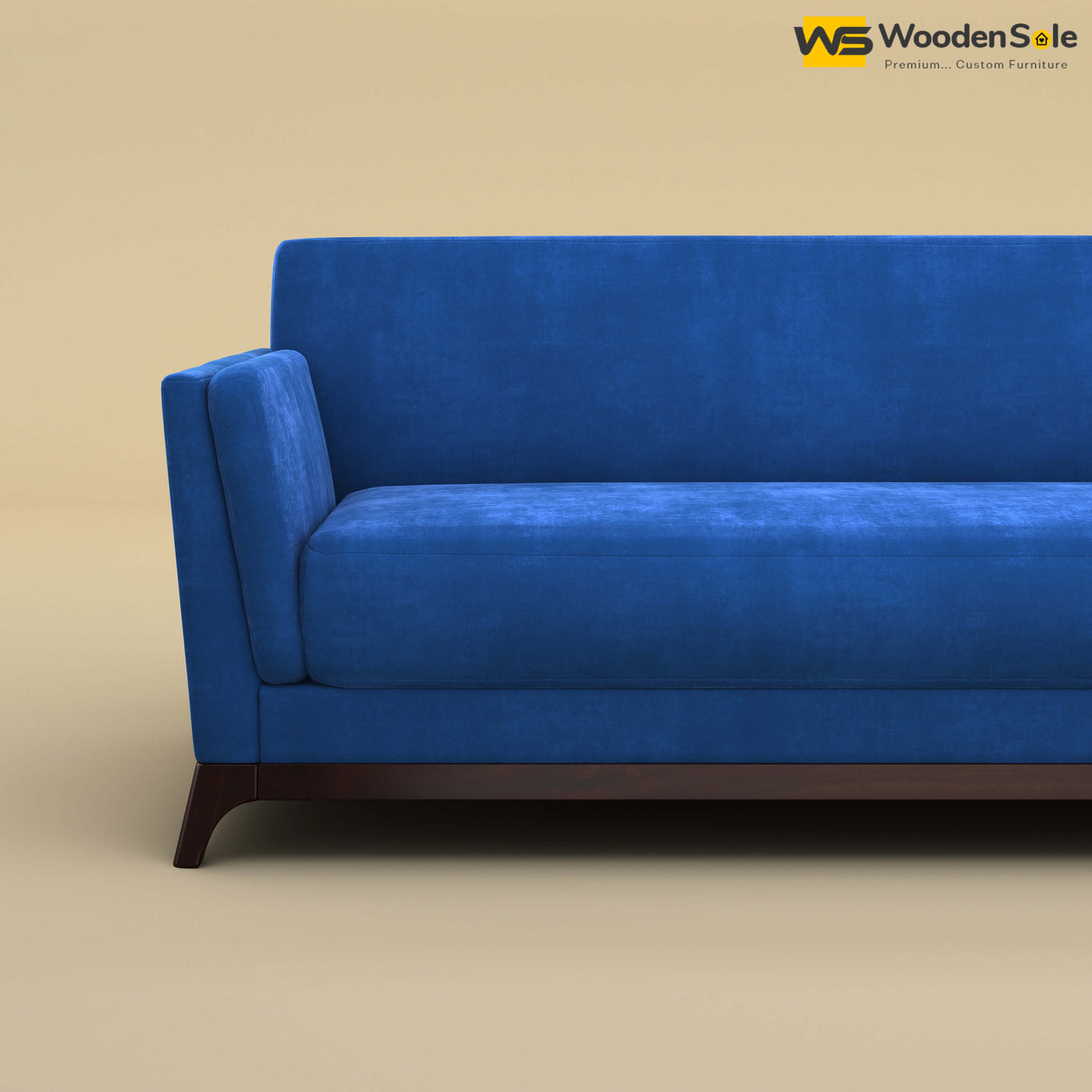 Bruno 3 Seater Sofa (Velvet, Royal Blue)