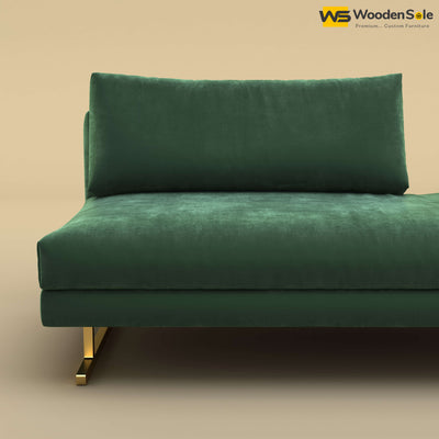 Elve Chaise Lounge (Velvet, Forest Green)