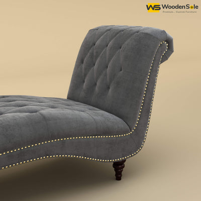 Toronto Chaise Lounge (Velvet, Charcoal Gray)