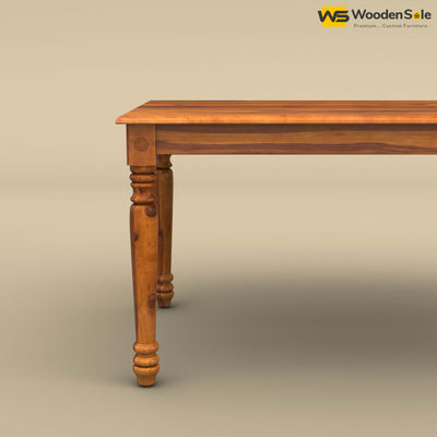 Engrave 6 Seater Dining Table (Honey Finish)