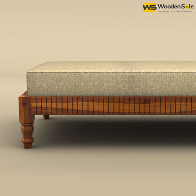 Aya Diwan Settee With Mattress (Honey Finish