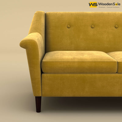 Ojas Loveseat (Velvet, Mustard Yellow)