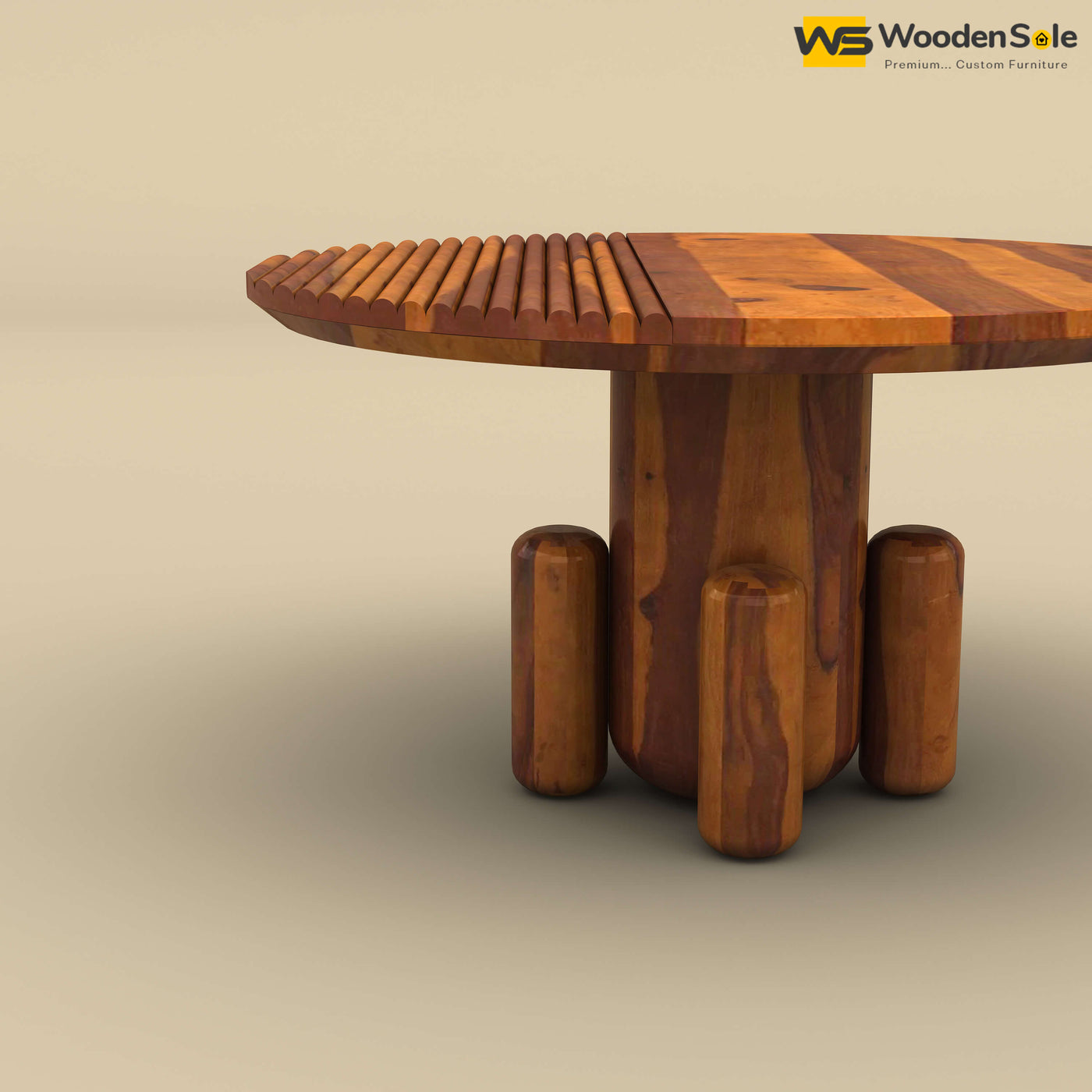 Elena Sheesham Wood Coffee Table (Honey Finish)