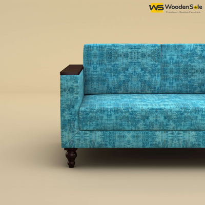 Tivoli 2 Seater Fabric Sofa (Cotton, Teal Blue)