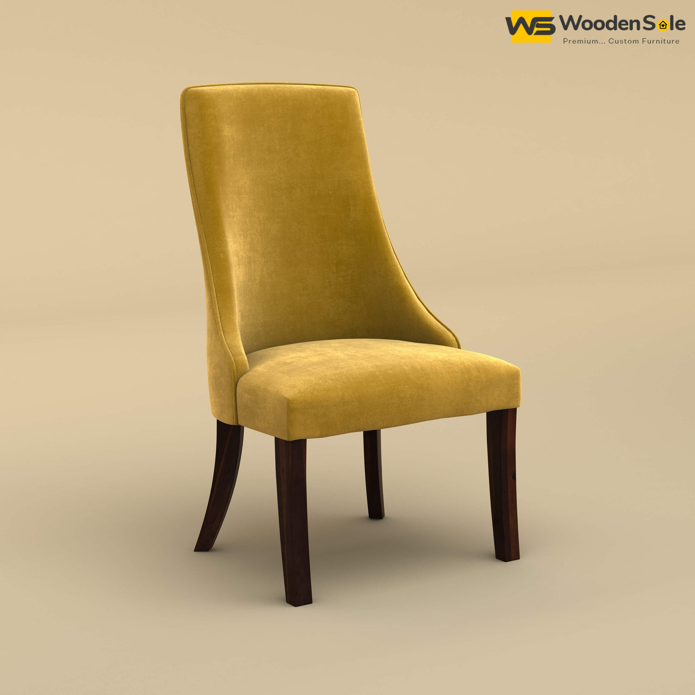 Dublin Dining Chair (Velvet, Mustard Yellow)