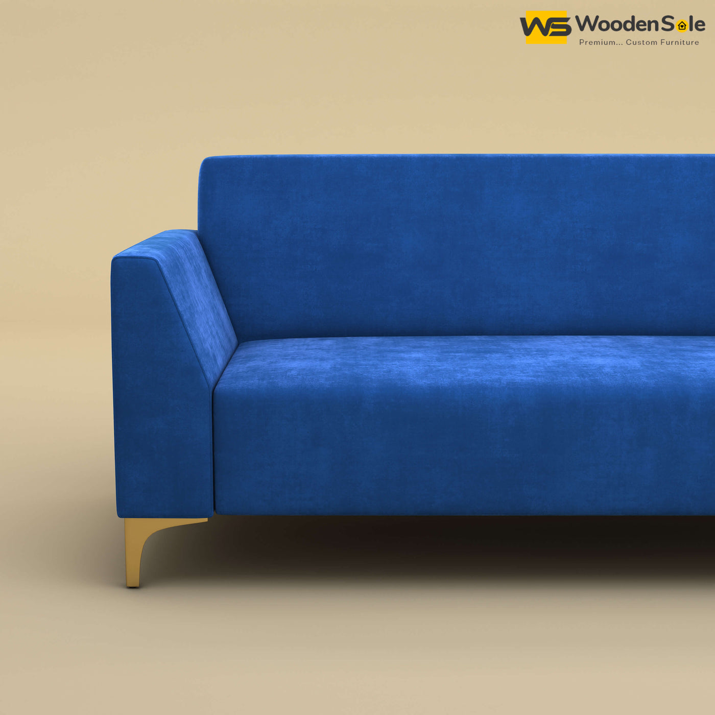 Nayobi 3 Seater Sofa (Velvet, Royal Blue)