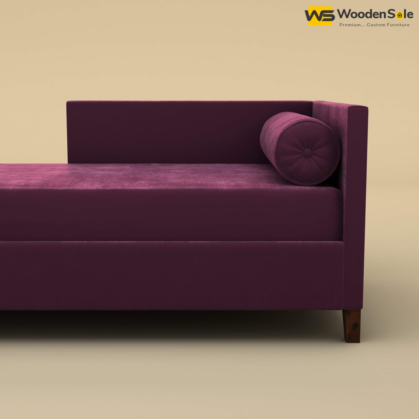 Daina Chaise Lounge (Velvet, Dark Purple)