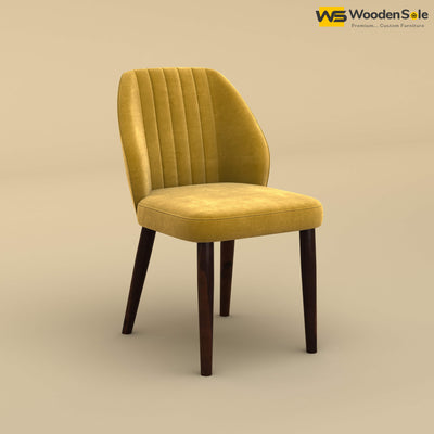 Norway Dining Chair (Velvet, Mustard Yellow)