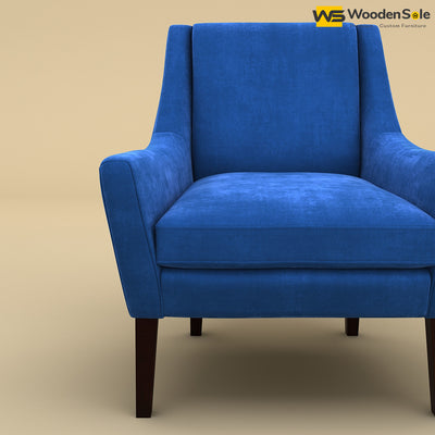 Oscar Lounge Chair (Velvet, Royal Blue)