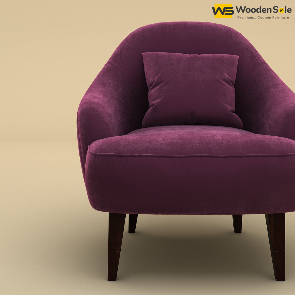 Opera Lounge Chair (Velvet, Dark Purple)