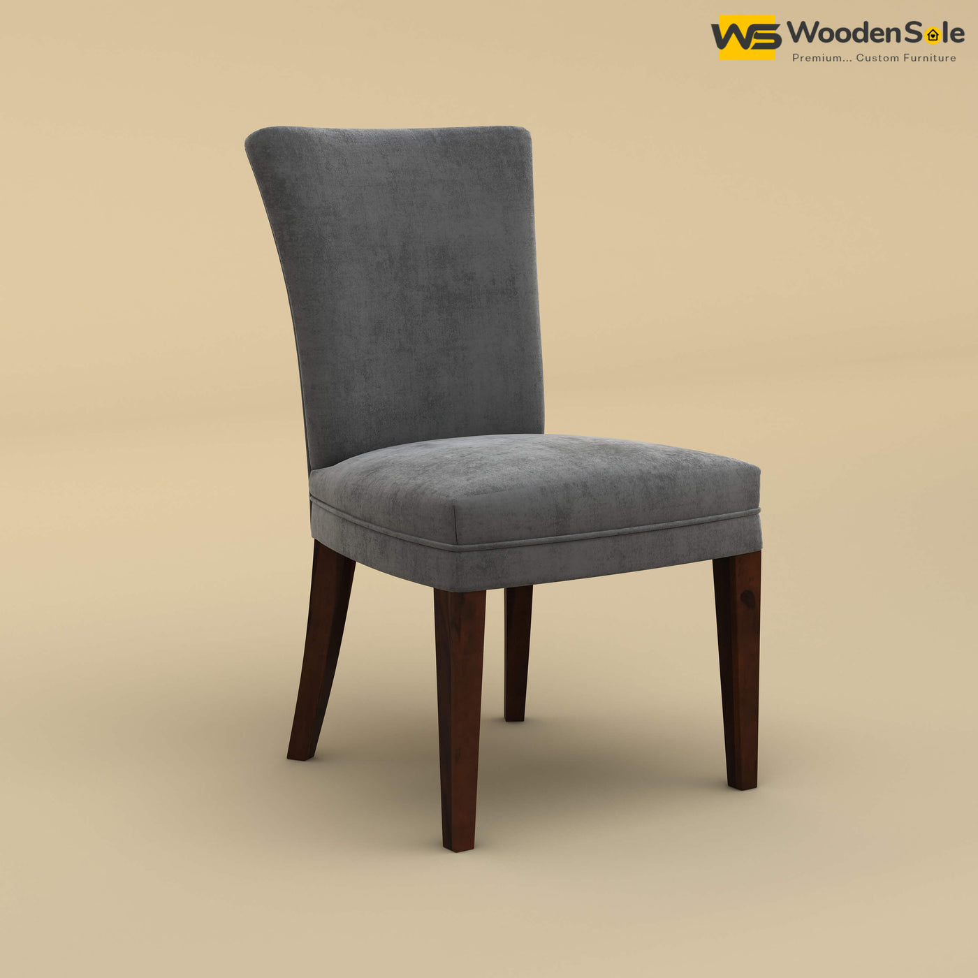 Bently Dining Chair (Velvet, Charcoal Gray)