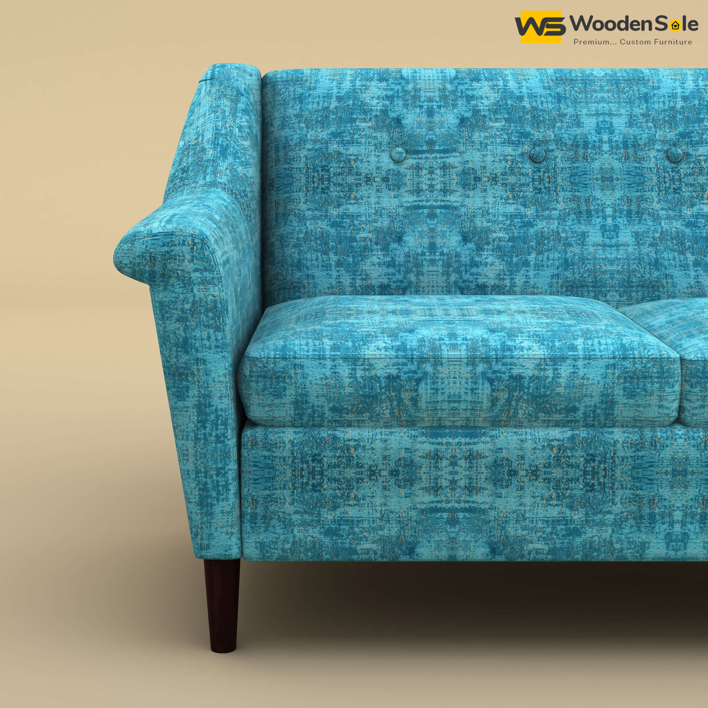 Ojas Loveseat (Cotton, Teal Blue)