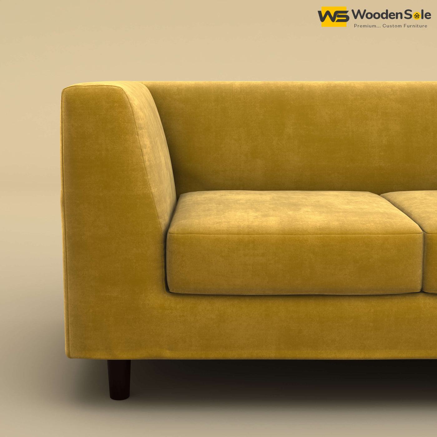 Hardik Loveseat (Velvet, Mustard Yellow)