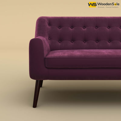 Viraj Loveseat Sofa (Velvet, Dark Purple)