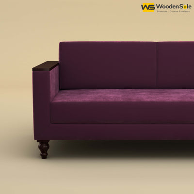 Tivoli 3 Seater Fabric Sofa (Velvet, Dark Purple)