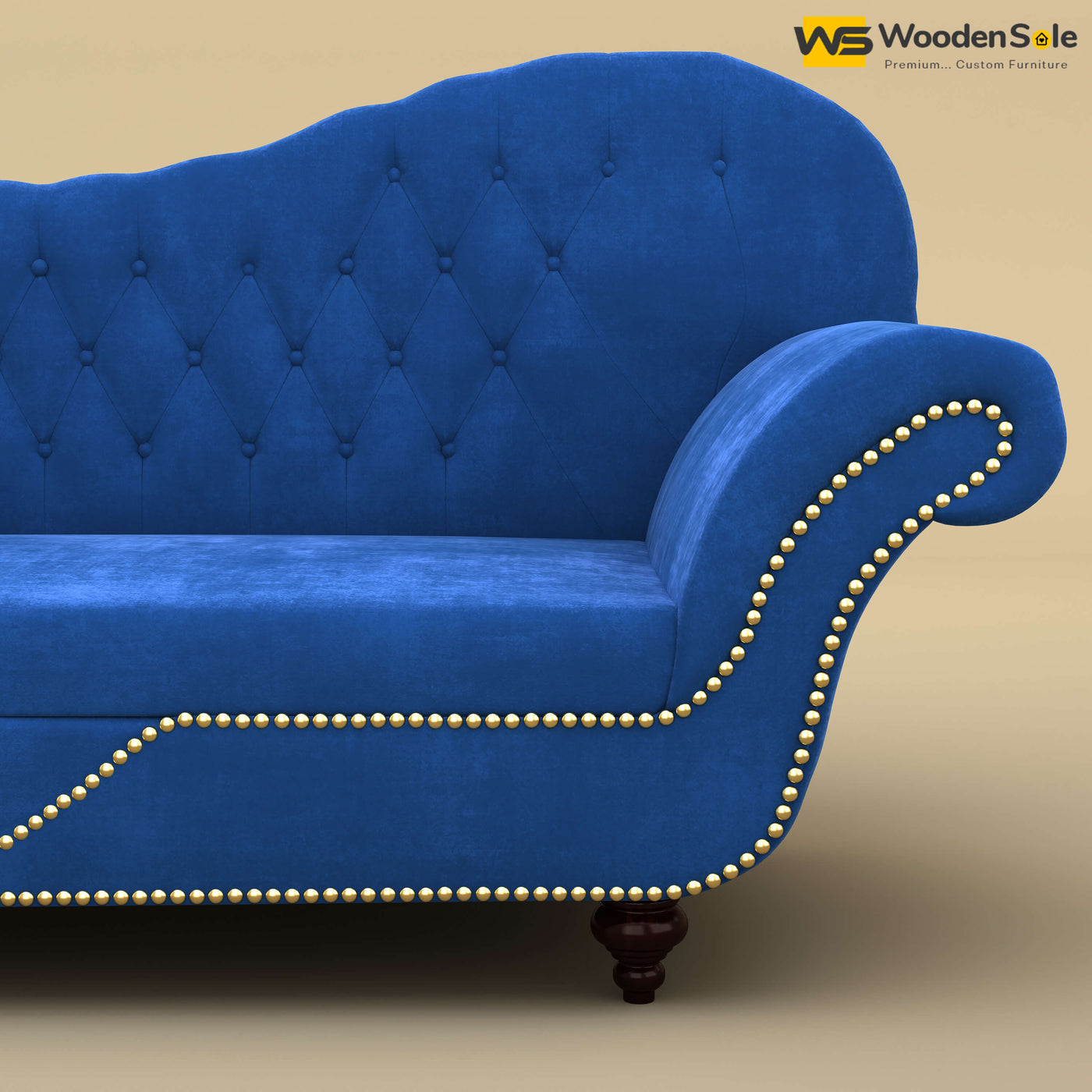 Royal Chaise Lounge (Velvet, Royal Blue)