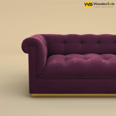 Morrison 2 Seater Fabric Sofa (Velvet, Dark Purple)