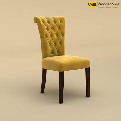 Kia Dining Chair (Velvet, Mustard Yellow)