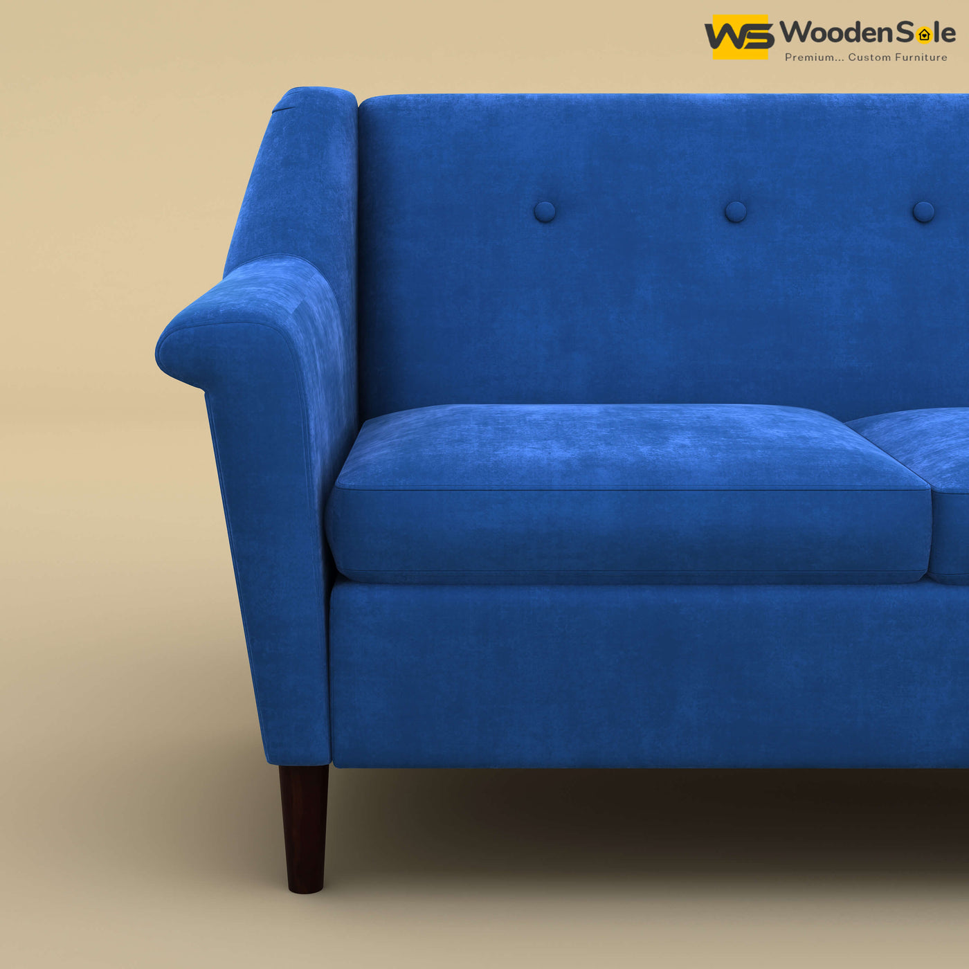 Ojas Loveseat (Velvet, Royal Blue)