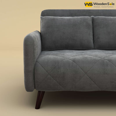 Parth Loveseat (Velvet, Charcoal Gray)