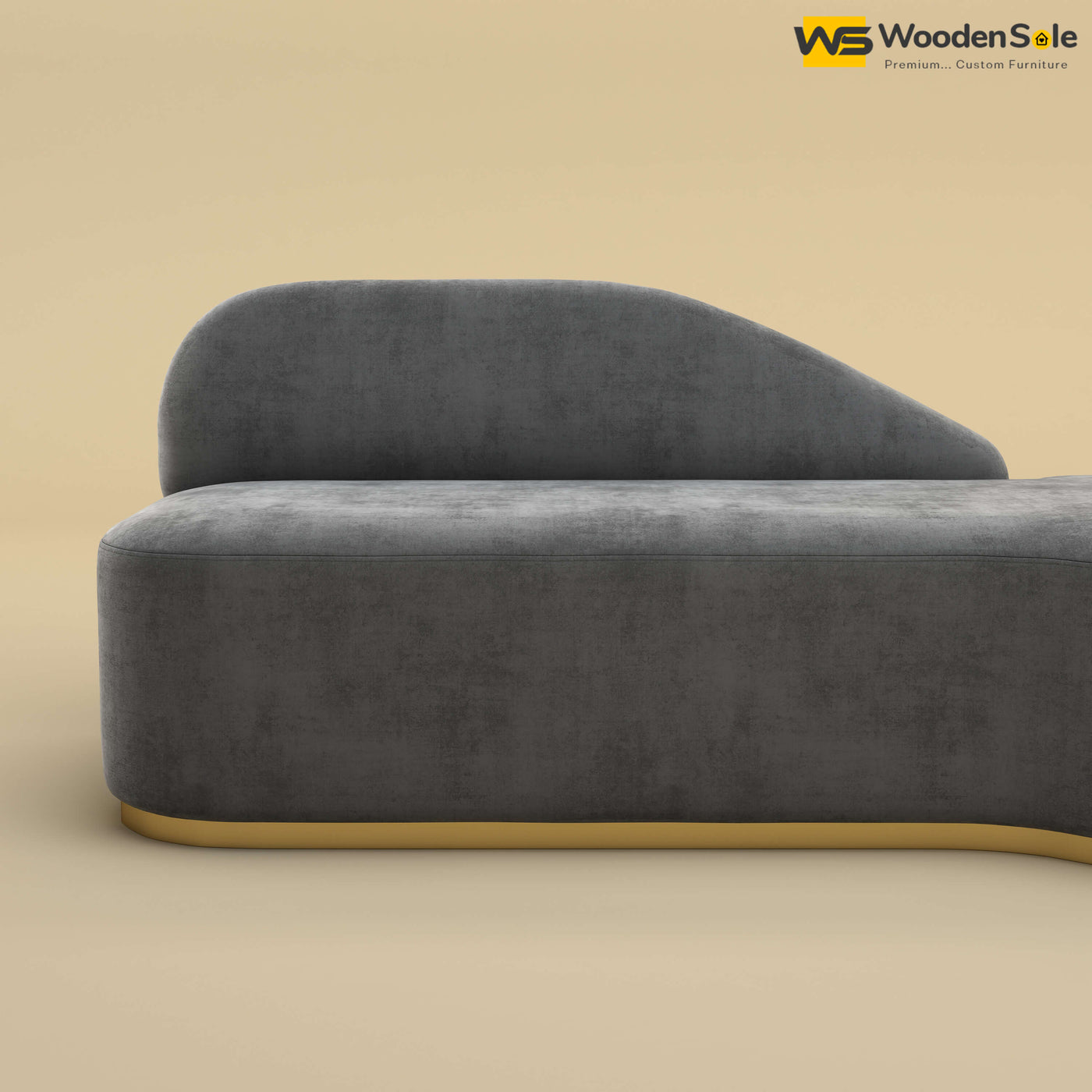Pablo Premium Design Couch Sofa (Velvet, Charcoal Gray)
