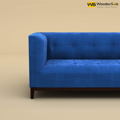Loren Two Seater Fabric Sofa (Velvet, Royal Blue)