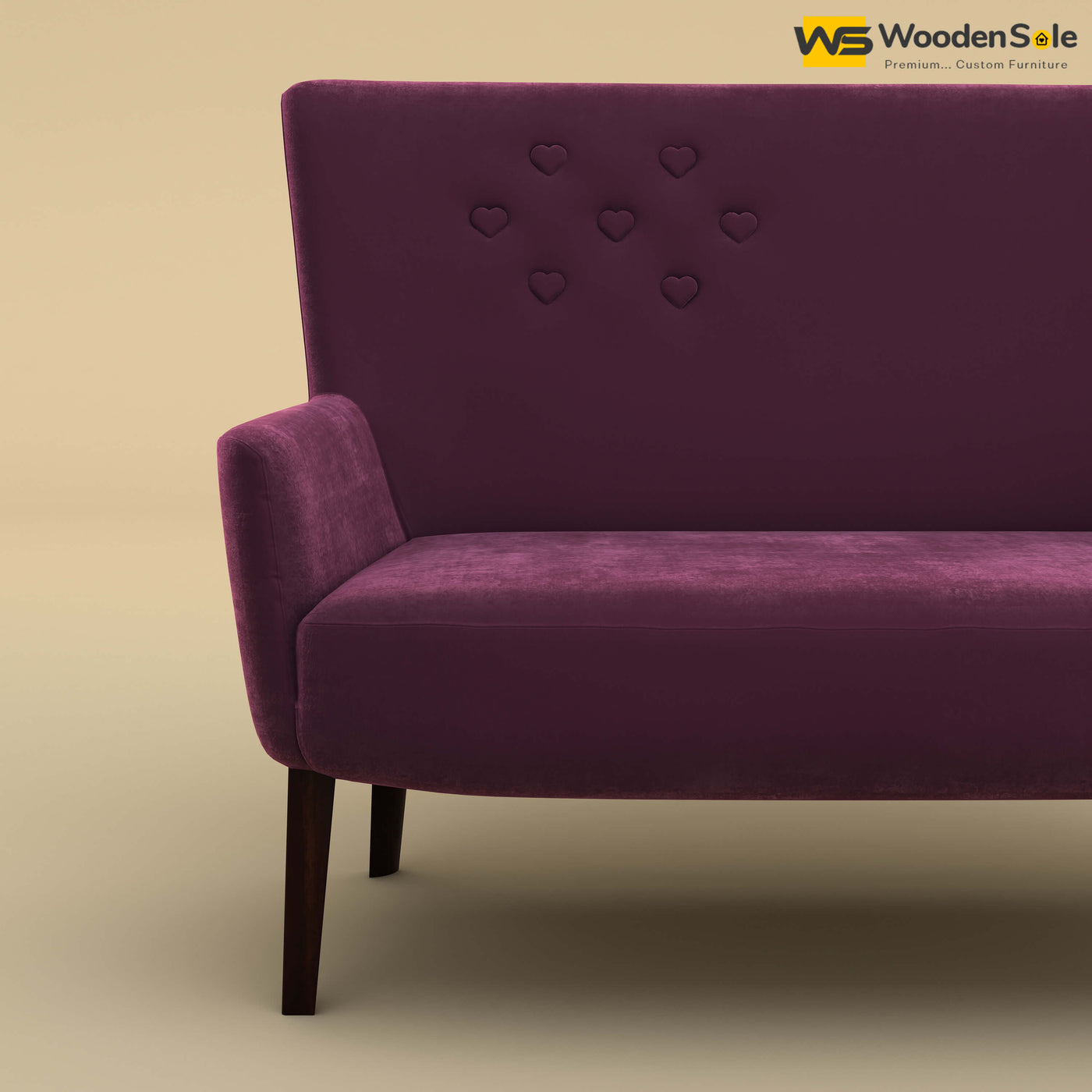 Dil Loveseat (Velvet, Dark Purple)