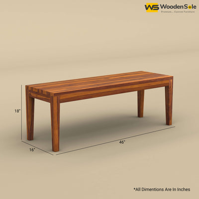 Sheesham Wood Bench (Honey Finish)