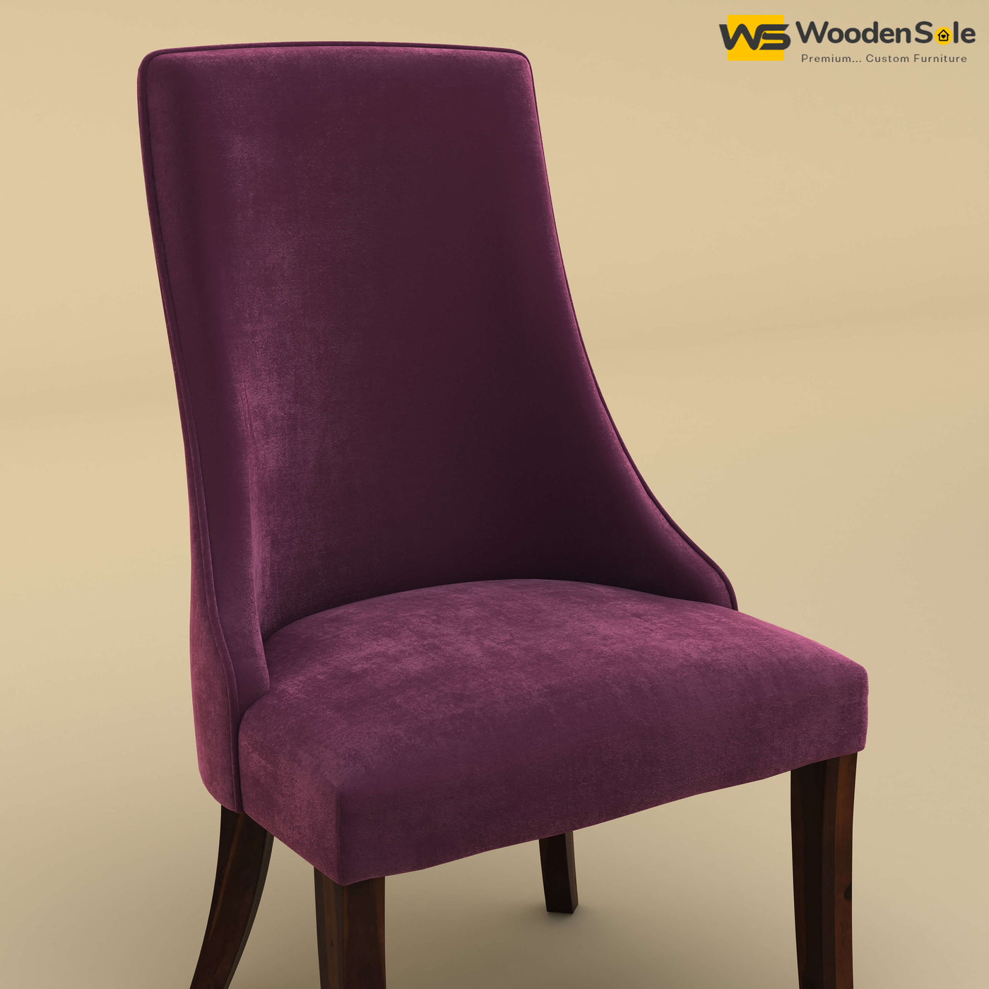 Dublin Dining Chair (Velvet, Dark Purple)