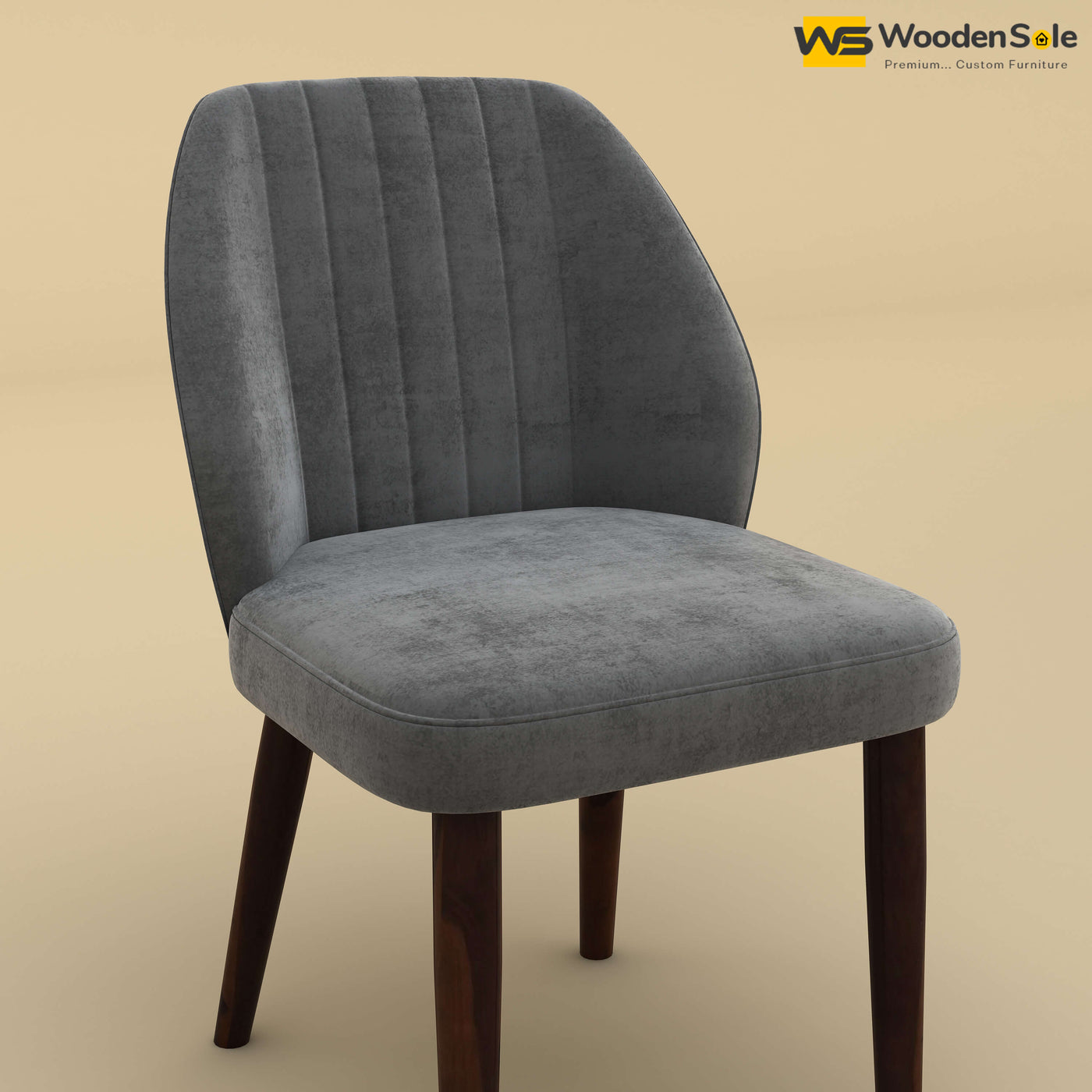 Norway Dining Chair (Velvet, Charcoal Gray)