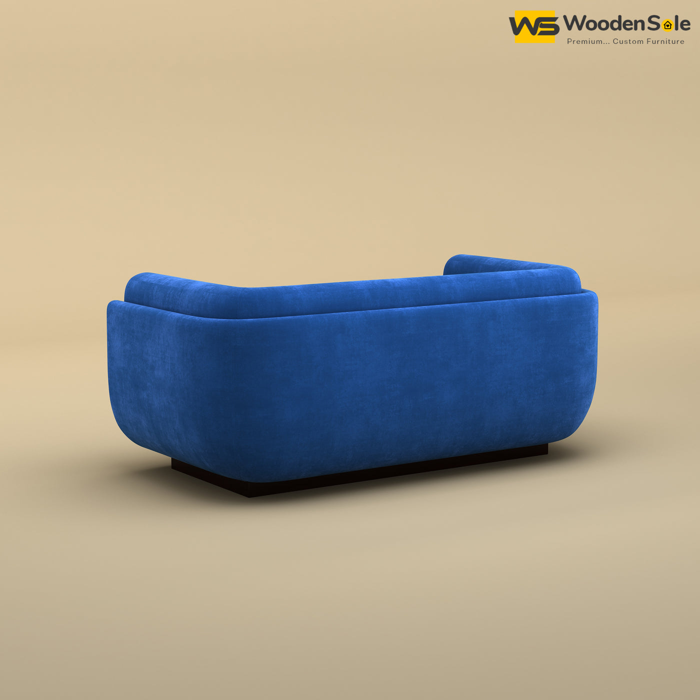 Vedant Two Seater Sofa (Velvet, Royal Blue)