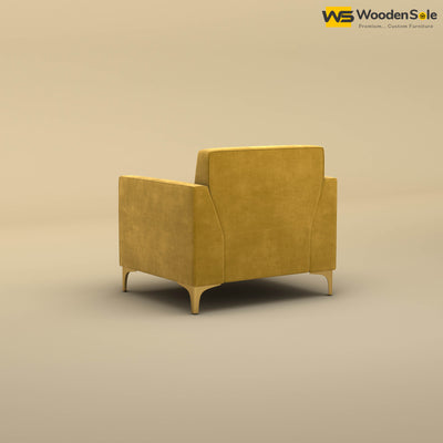 Nayobi 1 Seater Sofa (Velvet, Mustard Yellow)