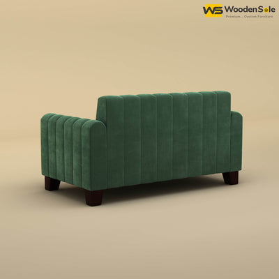Furo 2 Seater Fabric Sofa (Velvet, Forest Green)