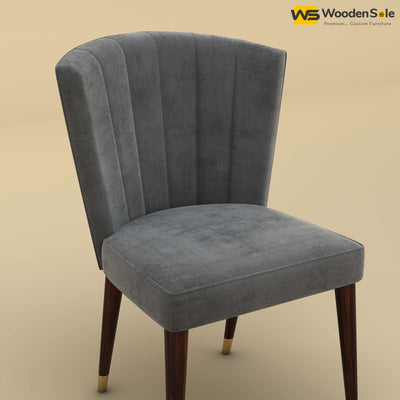 Julia Dining Chair (Velvet, Charcoal Gray)