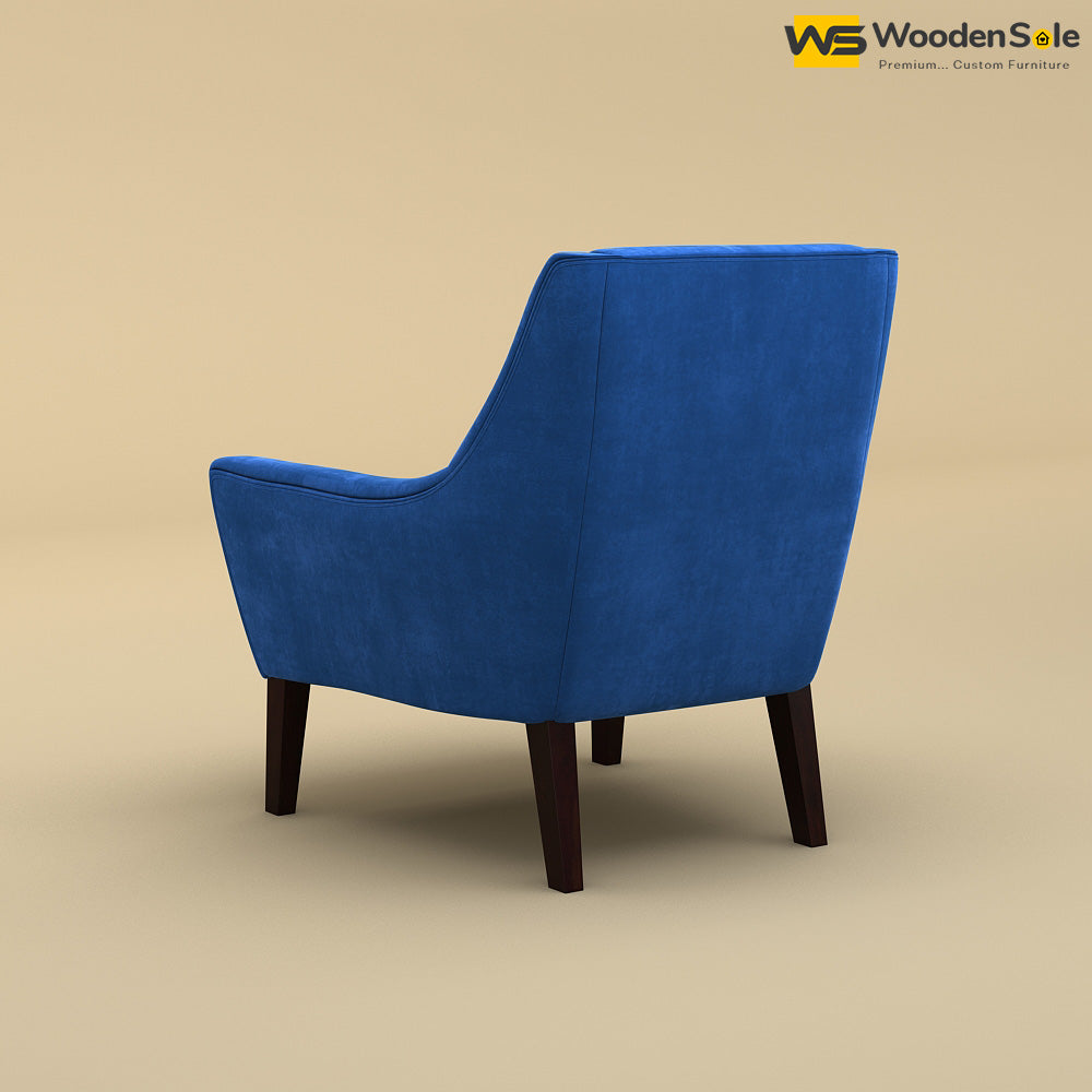 Oscar Lounge Chair (Velvet, Royal Blue)