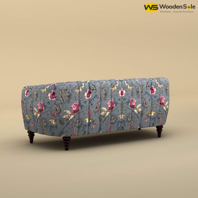 Amaya Three Seater Fabric Sofa (Cotton, Floral Printed)