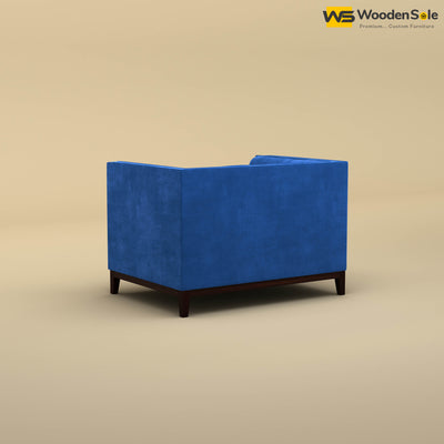 Loren One Seater Fabric Sofa (Velvet, Royal Blue)