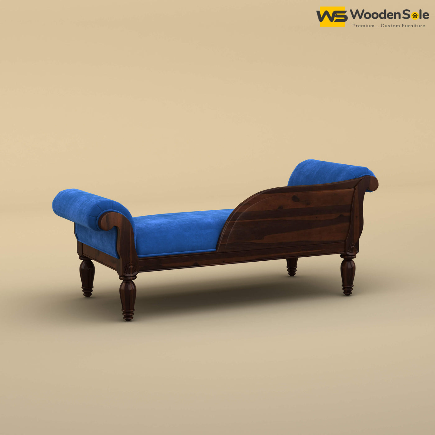 Virat Chaise Lounge (Velvet, Royal Blue)