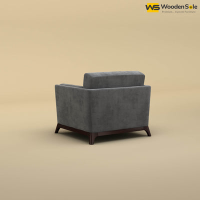 Bruno 1 Seater Sofa (Velvet, Charcoal Gray)